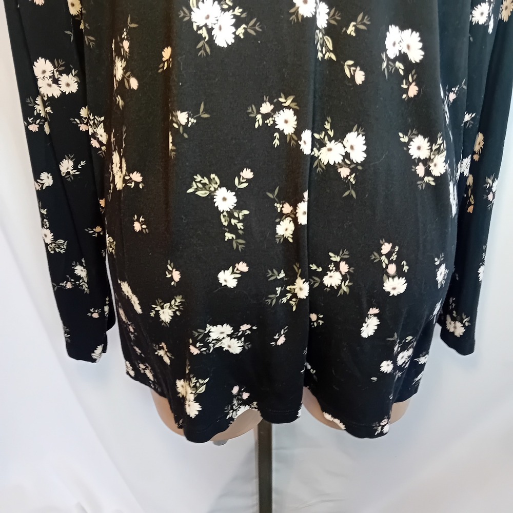 Déesse Lingerie Plus Size Button Down Sleep Top Floral Boho Cozy Loungewear 1X - Picture 14 of 16